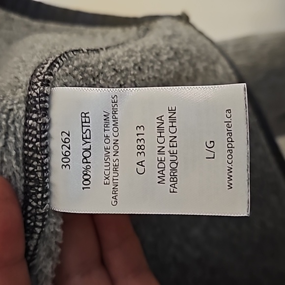 Mens LG AVIA Sweatshirt Grey Zipper Neck - Picture 3 of 6